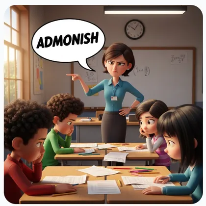 Illustration for the word admonish