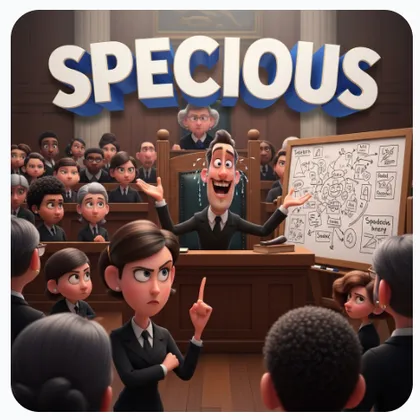 Illustration for the word specious