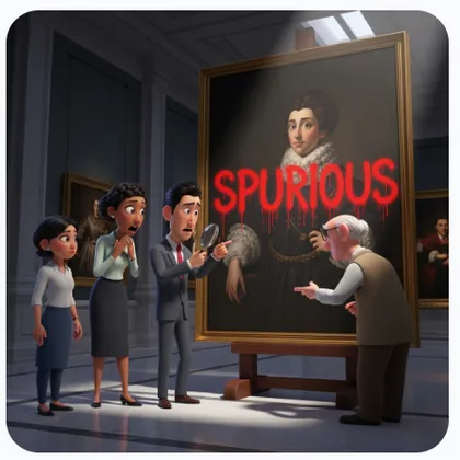 Illustration for the word spurious